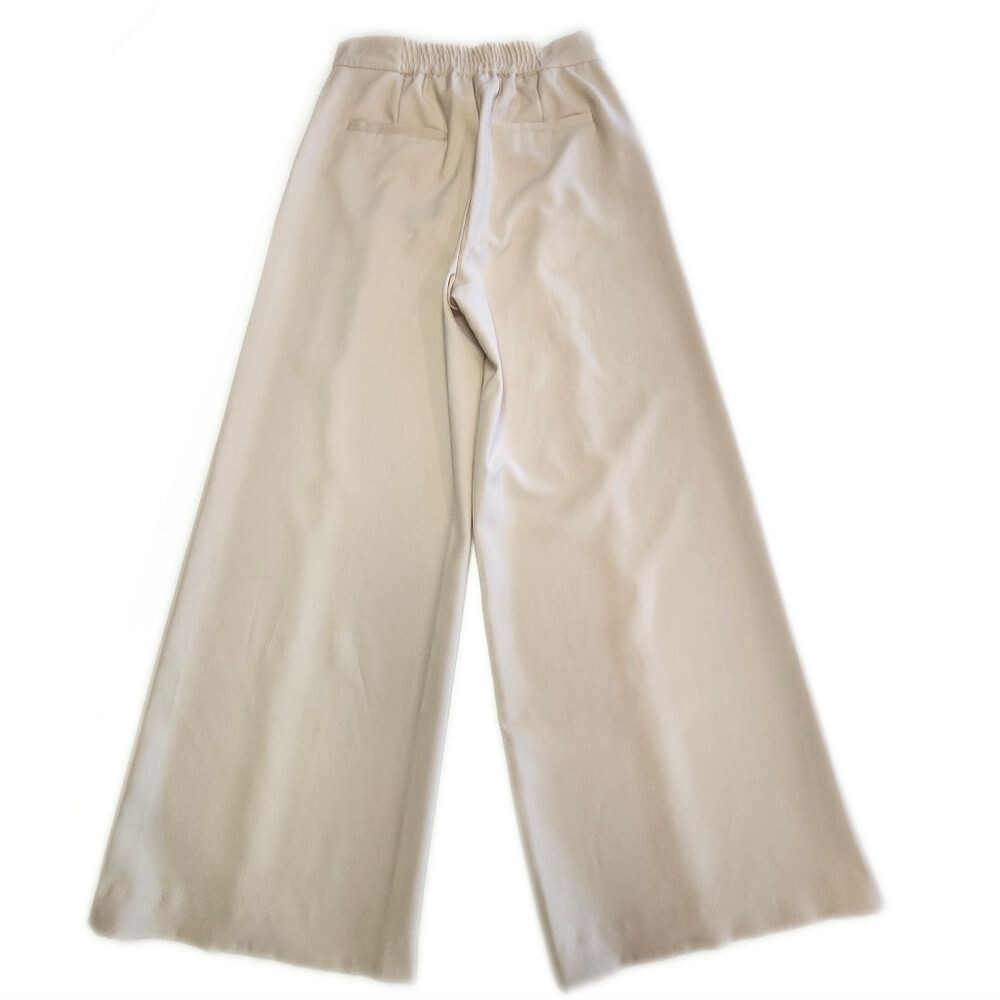 Crescent Wide Leg High Waist Cream/Tan Dress Pants Trousers M - Picture 3 of 8